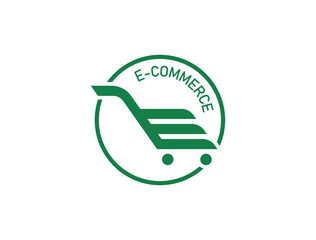 Sticker - e-commerce logo, icon logo vector illustration 