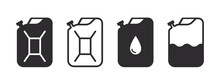 Canister Icon. Fuel Tank Icon. Fuel Can Badges. Vector Illustration
