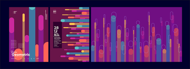 Wall Mural - abstract geometric background. simple shapes with trendy pattern. vector illustration. trendy backgr