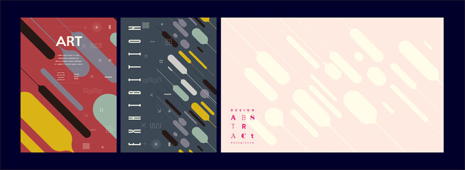 Wall Mural - abstract geometric background. simple shapes with trendy pattern. vector illustration. trendy backgr