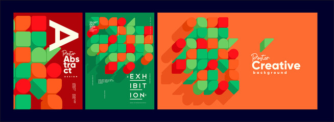 Wall Mural - abstract geometric background. simple shapes with trendy pattern. vector illustration. trendy backgr
