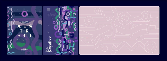 Wall Mural - abstract geometric background. simple shapes with trendy pattern. vector illustration. trendy backgr
