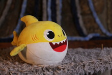 Stuffed Yellow Shark With Funny Look