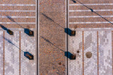 Fototapeta Miasto - The brick and granite surface of the square