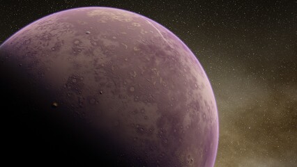 planet suitable for colonization, earth-like planet in far space, planets background 3d render	
