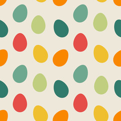 Wall Mural - easter eggs vintage colors style seamless pattern.