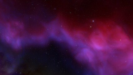 nebula gas cloud in deep outer space, science fiction illustrarion, colorful space background with stars 3d render