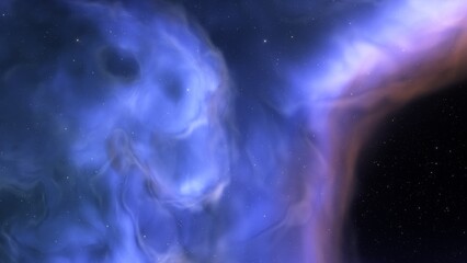 space background with stardust and shining stars. realistic cosmos and color nebula. colorful galaxy