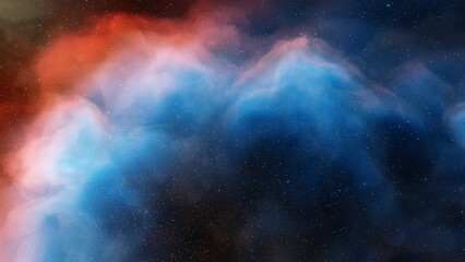 Wall Mural - nebula in space, science fiction wallpaper, stars and galaxy, 3d illustration