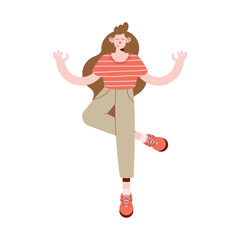 Sticker - woman doing position