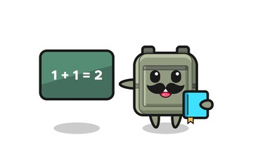 Sticker - Illustration of school bag character as a teacher