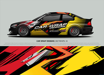 race car Livery for vehicle wrap design vector 
