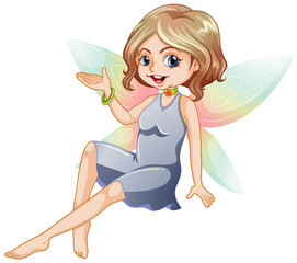 Poster - Beautiful fairy girl cartoon character