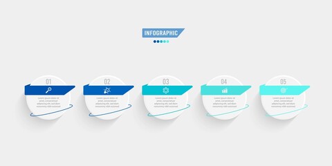 Wall Mural - Business data visualization. Process chart. Abstract elements of graph, diagram with steps, options, parts or processes. Vector business template for presentation. Creative concept for infographic