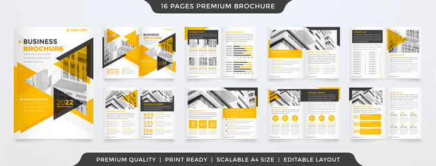 business brochure template with clean style and modern layout use for business profile and presentation