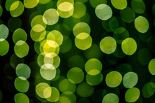 Abstract Blurred Red And Green Bokeh For Background.