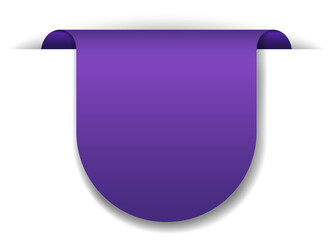 Wall Mural - Violet banner design on white background