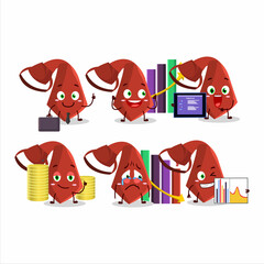 Wall Mural - Red tie character designs as a trader investment mascot