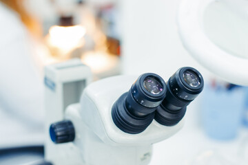 Microscope in Laboratory