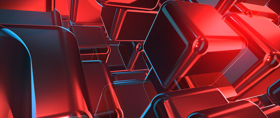 Wall Mural - business explore metaverse technology with blockchain network connecting. smart city digital world m