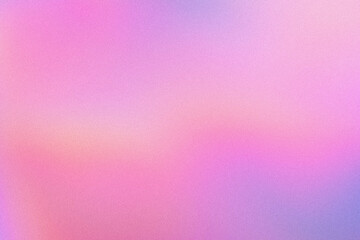 Poster - Abstract pastel pink purple holographic blurred grainy neon gradient digital background texture. Colorful digital grain soft noise effect pattern. Lo-fi multicolor vintage retro design.