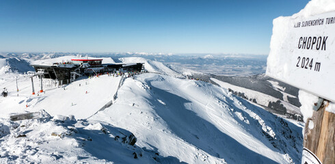 Wall Mural - Top station of ropeways in resort Jasna in Low Tatras mountains, Slovakia