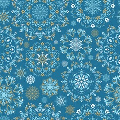 Wall Mural - Vector christmas pattern