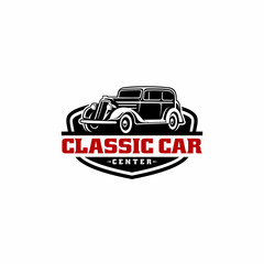 Wall Mural - classic car illustration logo vector