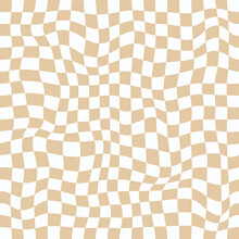 Vintage Warped Checker Board Seamless Pattern Background