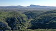 survol de l'arrière pays de Montpellier en Occitanie dans le sud de la France et piémont des Cévennes