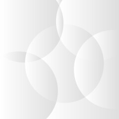 Fototapete - Abstract white and gray gradient background. Modern minimalist design. Vector illustration with simple shapes like circle, square, rectangle. Monochrome light 3d futuristic design