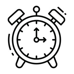 Wall Mural - alarm clock vector icon. Illustration for graphic and web design.