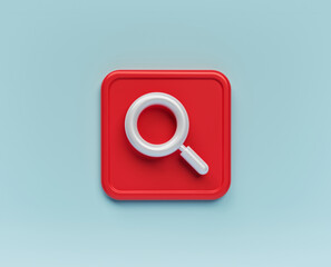 Wall Mural - simple internet search icon. 3d rendering