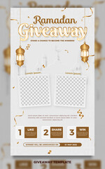 Ramadan giveaway story and poster template