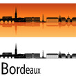 skyline in ai format of the city of bordeaux