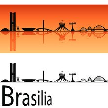 Skyline In Ai Format Of The City Of Brasilia