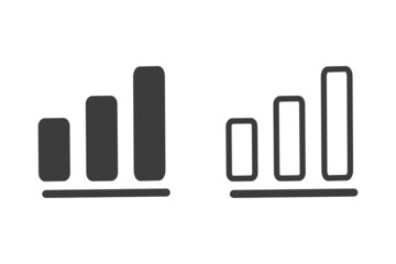 Wall Mural - Profit Financial icon vector illustration glyph style design with 2 style icons black and white. Isolated on white background.