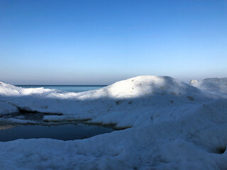 Wall Mural - Slush on the seashore