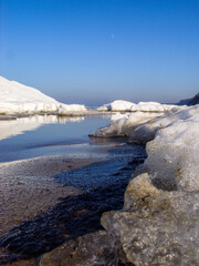 Wall Mural - Slush on the seashore