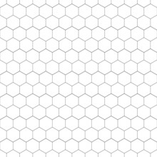 Seamless Pattern With Hexagons Isolates White Background