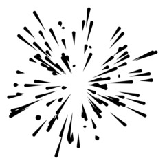 Aufkleber - Radiate lines, rays, beams. Radiating, radial sun, starburst with random lines