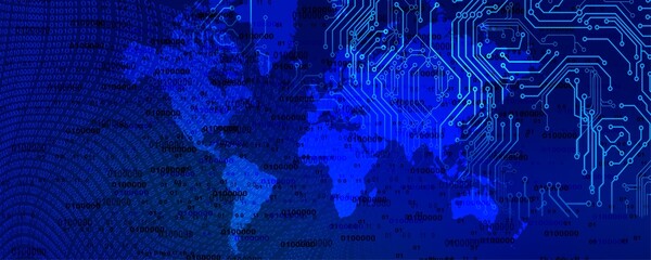Technology Gears Cogs Banner binary concept business Background Supply