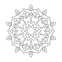 Zentangle Inspired Mandala Zen Doodle Illustration With Tribal Boho Chic Ornaments. Oriental Ornamental Background.