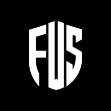 FWS Letter Logo Design. FWS Modern Letter Logo With Black Background. FWS Creative  Letter Logo. Simple And Modern Letter Logo. Vector Logo Modern Alphabet Font Overlap Style. Initial Letters FWS  