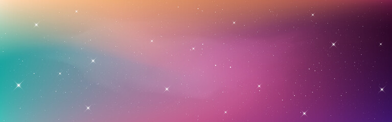 Wall Mural - space wide background. colorful starry wallpaper with shining stars. abstract cosmic texture with mi