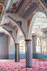 Wall Mural - Blue mosque interior inside, wall painting in Turkish mosque