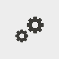 Wall Mural - Gear_settings vector icon illustration sign