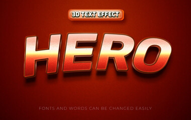 Wall Mural - Hero 3d editable text effect style