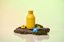 Real Lifestyle Photo Of Minimal Background For Product Presentation. Minimalism And Zen Concepts.