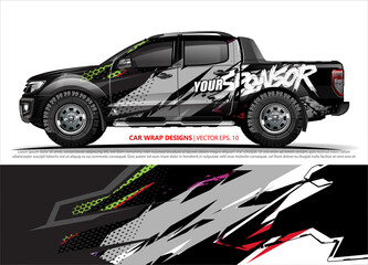 truck graphics. modern camouflage design for vehicle vinyl wrap 